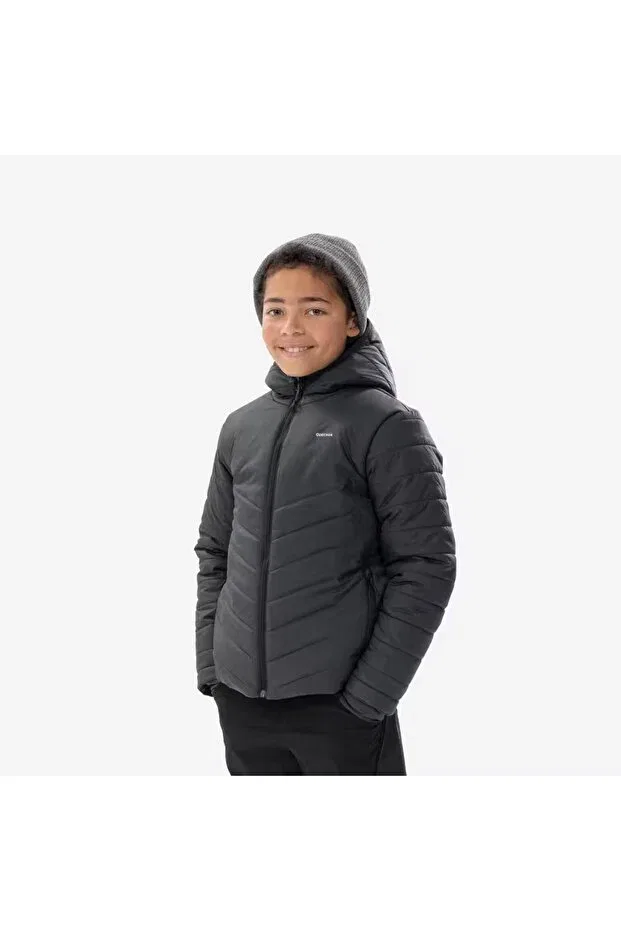 Детская куртка-пуховик для девочек с капюшоном Decathlon, Black