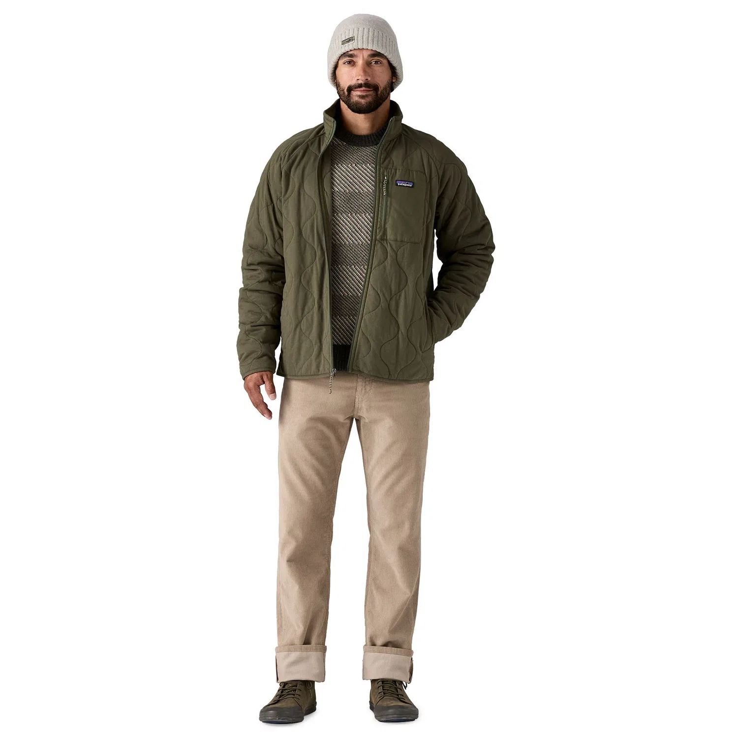 Куртка утепленная стеганая с длинным рукавом Daily Quilted Insulated Patagonia, зеленый — фото 4