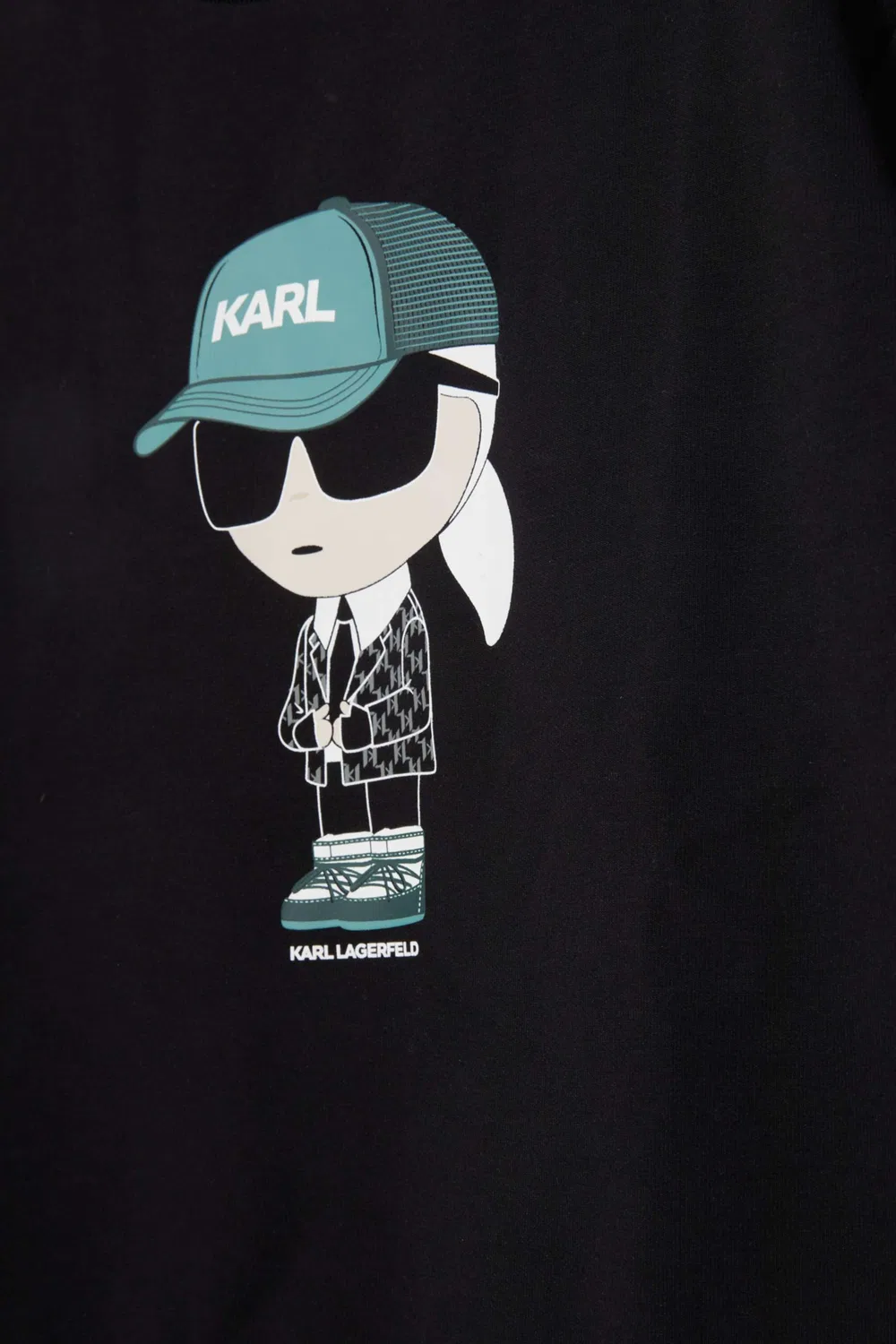 Свитшот с принтом из хлопковой смеси Karl Lagerfeld Kids — фото 3