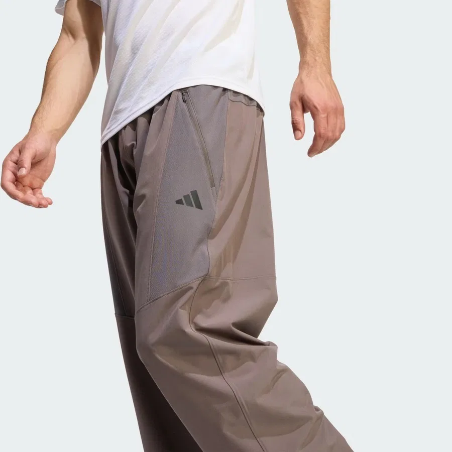 Спортивные брюки oversize с карманами, модель Primelift, adidas, Коричневый — фото 4