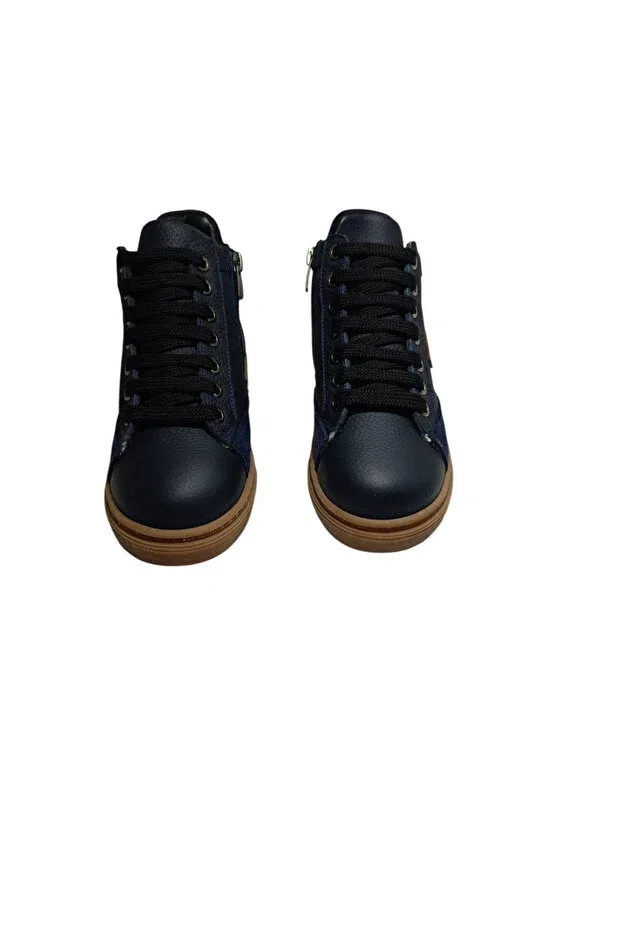 Детские ботинки для мальчиков на молнии и шнуровке Active Kids Shoes, Navy Blue — фото 4