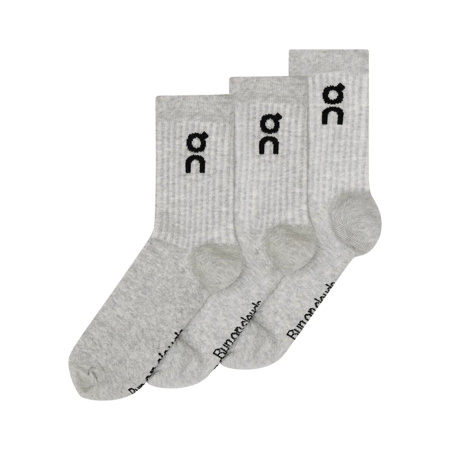 Детские носки высокие с логотипом, комплект из 3 пар, Logo Sock High 3P, On, Heather Gray