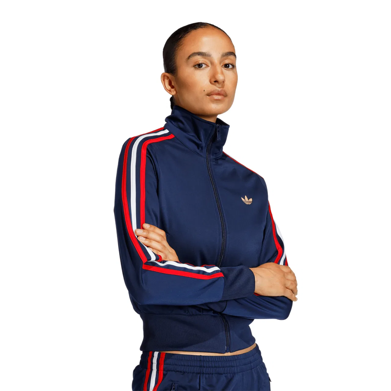 Женская куртка Firebird Classic Track Top Adidas, цвет Night Indigo/Better Scarlet/White — фото 4