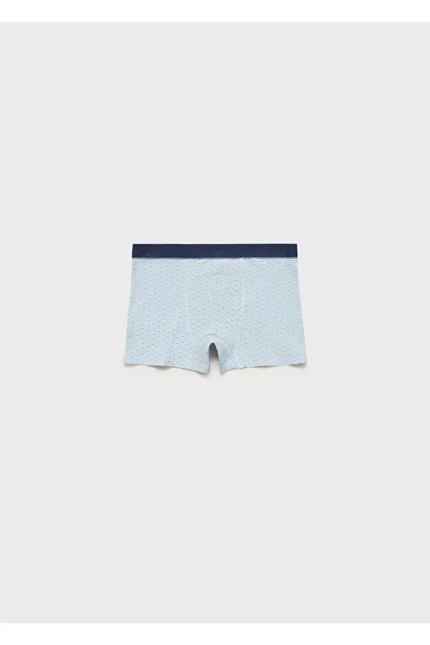 Детский комплект боксеров для мальчиков с принтом Mango Kids, Sky Blue — фото 2