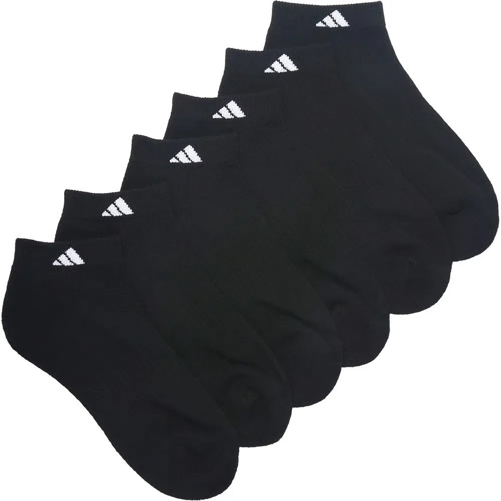 Женские классические низкие носки комплект из 6 пар Adidas, Black/White