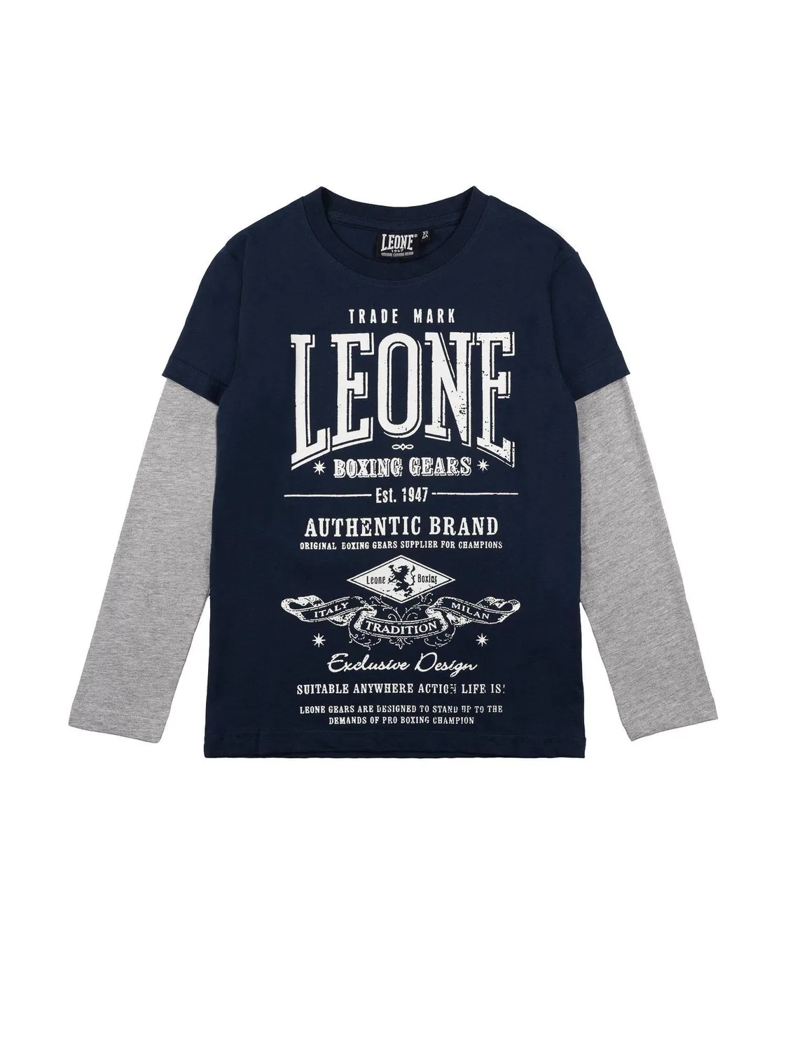 Детская футболка с длинным рукавом Leone 1947 Apparel, Зеленый — фото 3