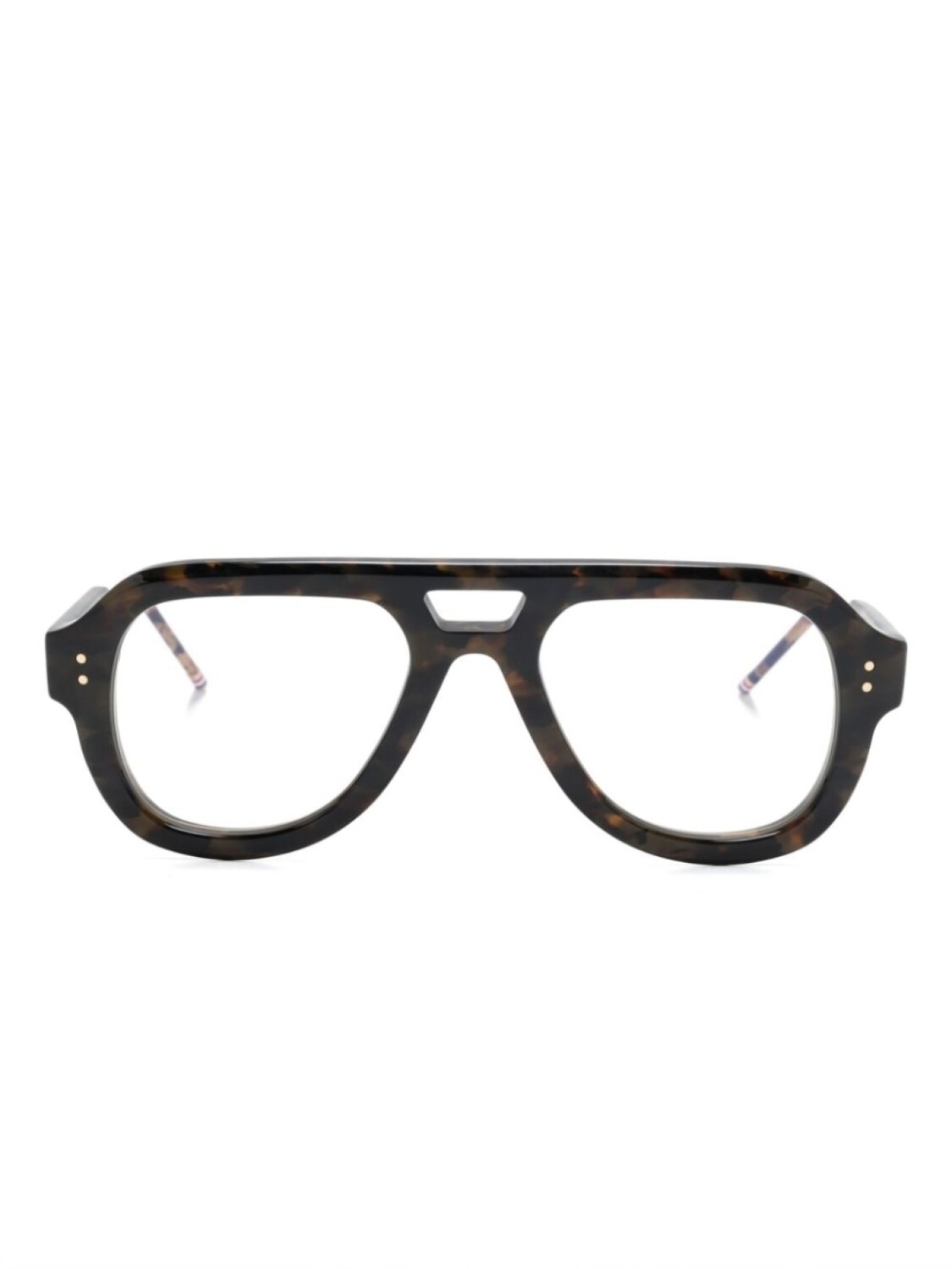 

Thom Browne Eyewear очки в оправе пилота, коричневый