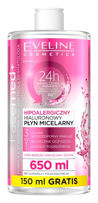 

Очищающая мицеллярная вода Eveline Cosmetics FaceMed+