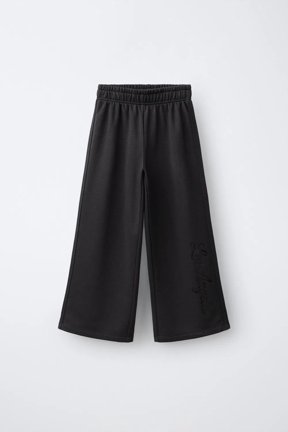 Широкие брюки с принтом из плюша ZARA, Anthracite grey