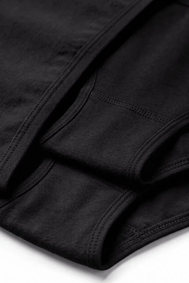 Детские трусы для девочек хлопковые комплект 3 шт Öts, Black — фото 2