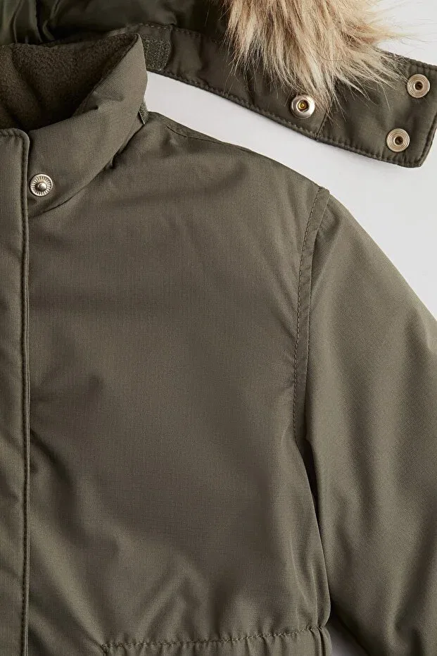 Детская куртка для девочек с капюшоном H&M, Khaki — фото 2