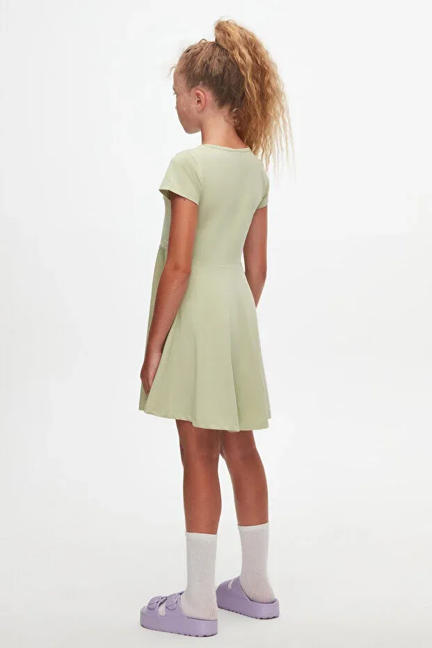 Детское платье для девочек хлопковое Lovetti, On Cagla Green — фото 4