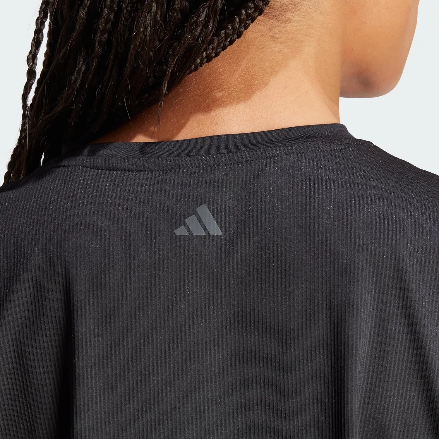Футболка женская adidas Studio Tee, Black/Grey Six — фото 3