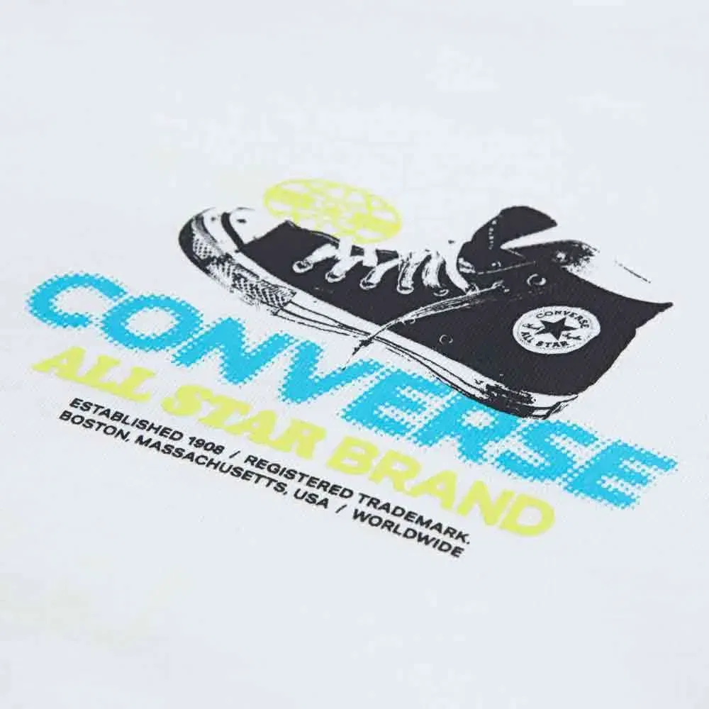 Детская футболка с принтом Converse kids, White — фото 4