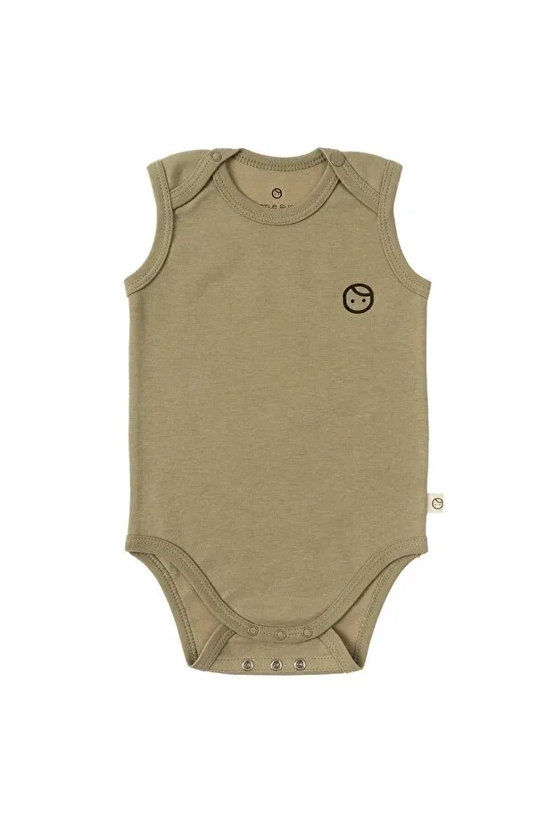 Детское боди для новорожденных с принтом Little Gusto, Khaki