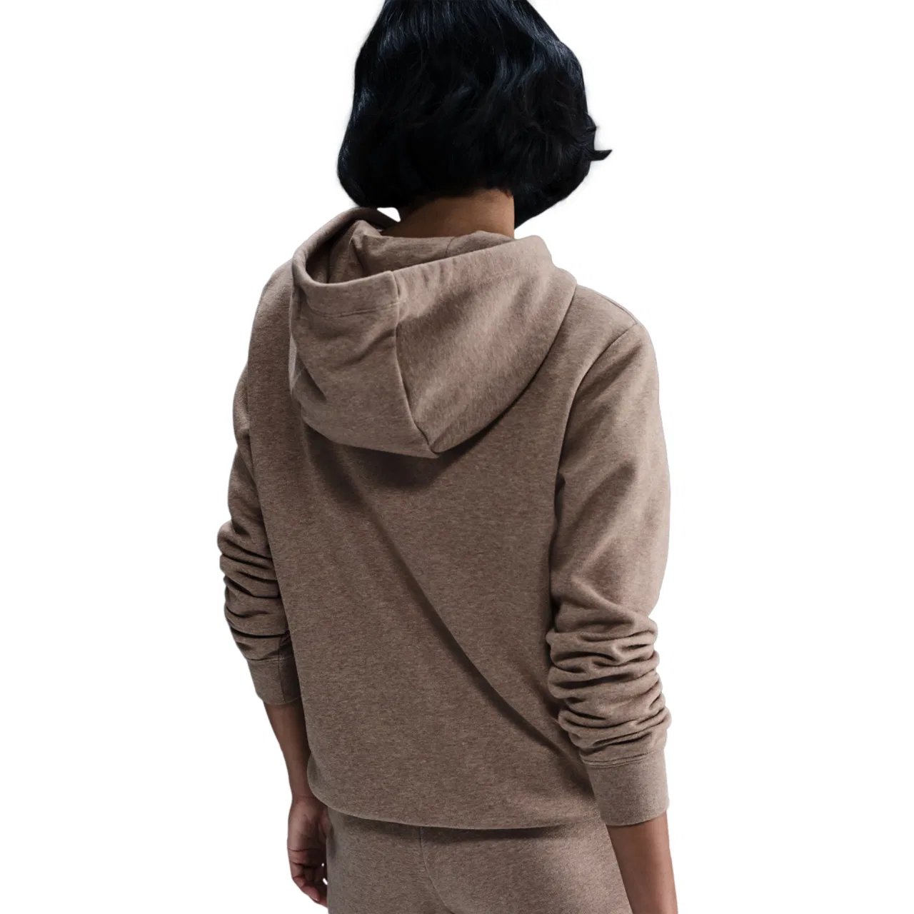 Женское худи Club Fleece PO Nike, цвет Mink Brown/Heather/White — фото 2