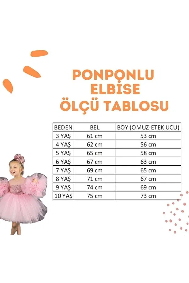 Детское платье для девочек с коротким рукавом Pon Pon Sleeves Sequined April 23rd Dress Tutu Birthday Dress & Girls' Evening Dress Little Pumpkin, Red — фото 4