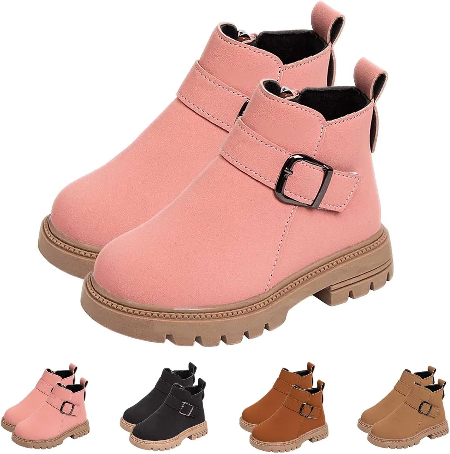 Детские ботинки для девочек с тёплой подкладкой SHOPESSA, Brown