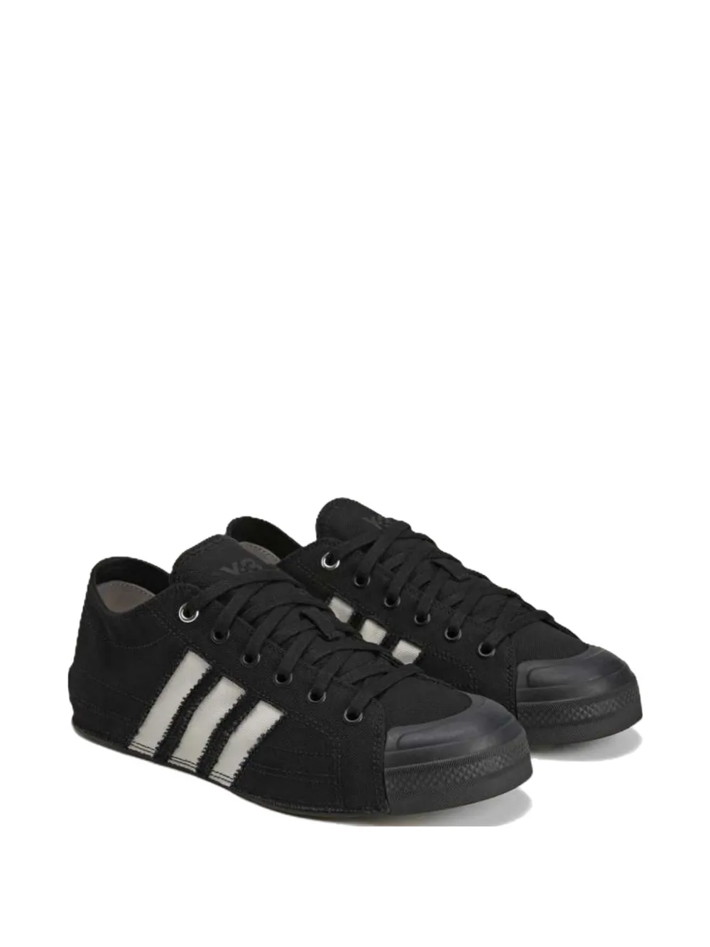 Кроссовки X Adidas Nissa Lo с полосатыми деталями Y-3, черный — фото 2