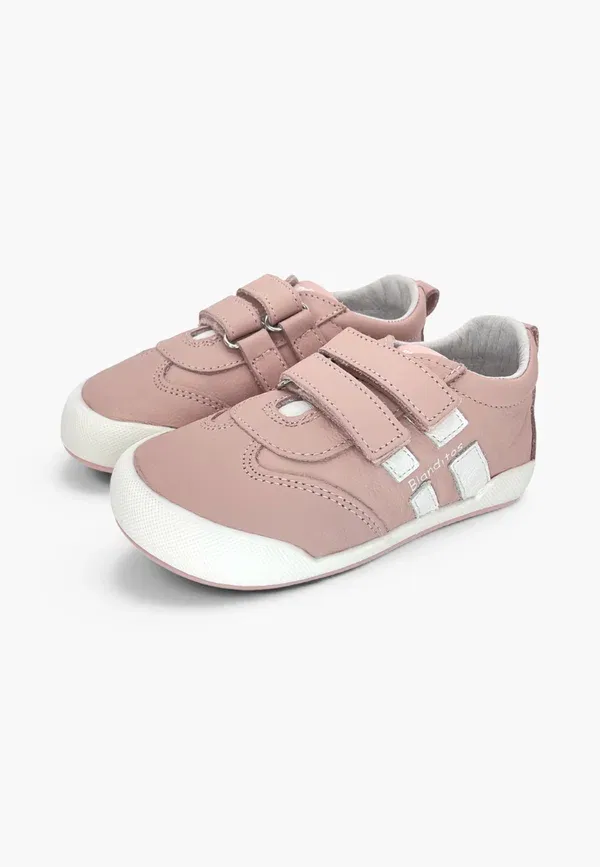 Кроссовки кожаные Zapatillas blanditos bandas laterales unisex - baby shoes Pisamonas, розовый — фото 2