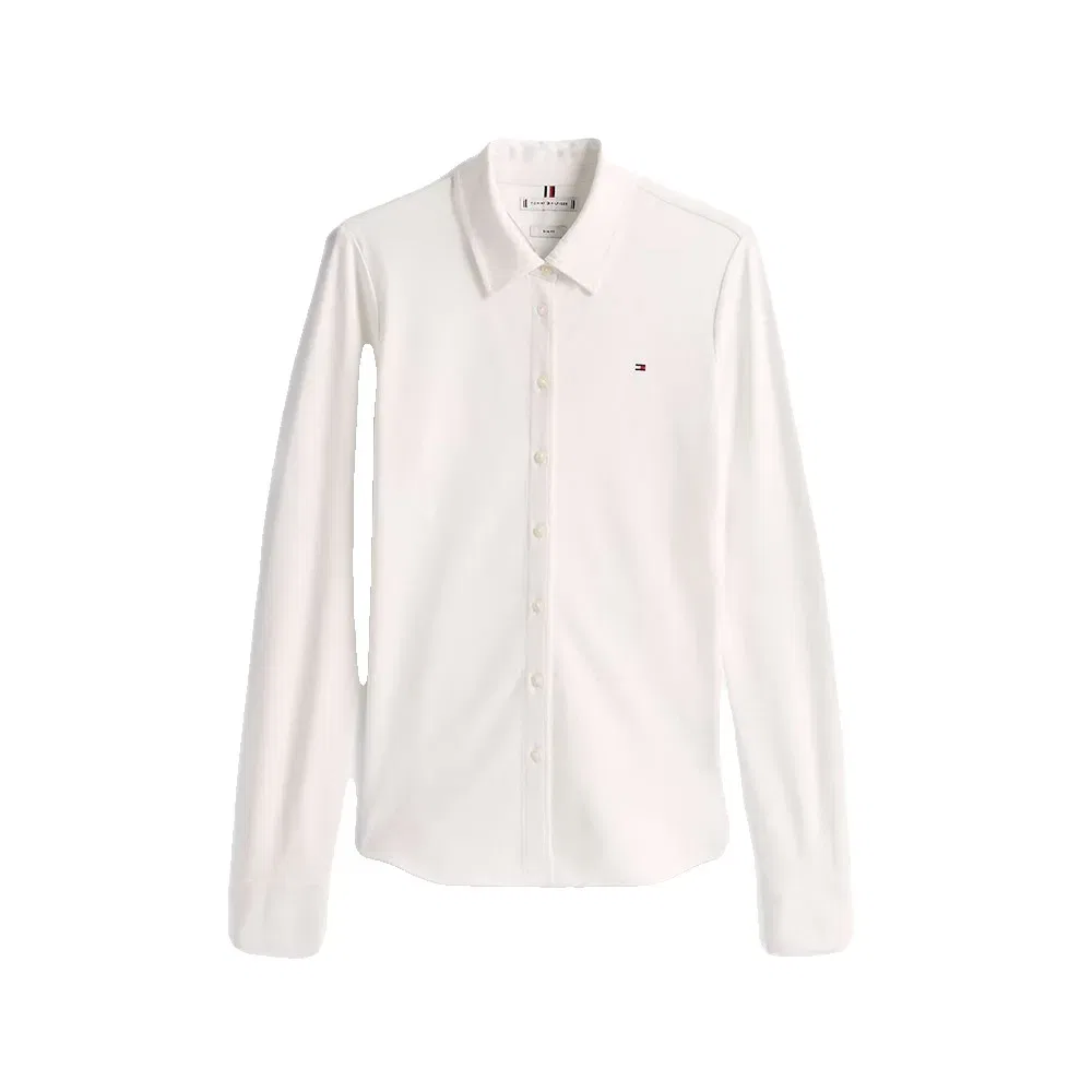 Женская рубашка с длинным рукавом Tommy hilfiger 1985 Slim Fit, White — фото 3