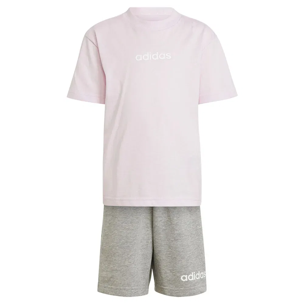 Комплект футболок Adidas Essentials Linear Tee, розовый — фото 3