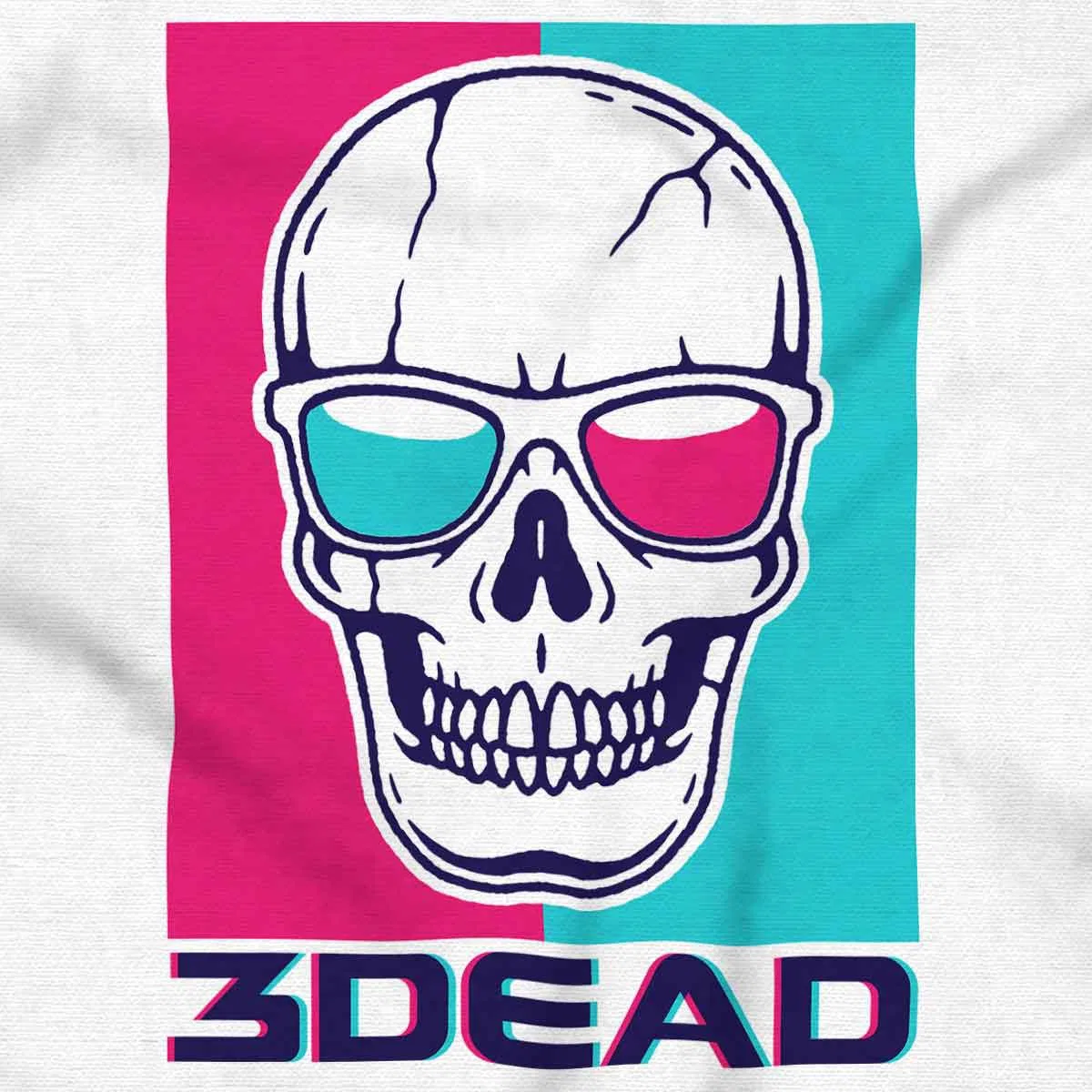 Детское боди для мальчиков с коротким рукавом Funny Skull 3D Glasses 3Dead Joke Brisco Brands, White — фото 2