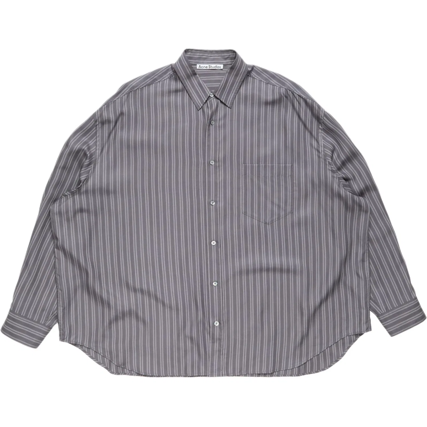 Мужская рубашка с отложным воротником прямого кроя Purple/Light Purple Acne Studios