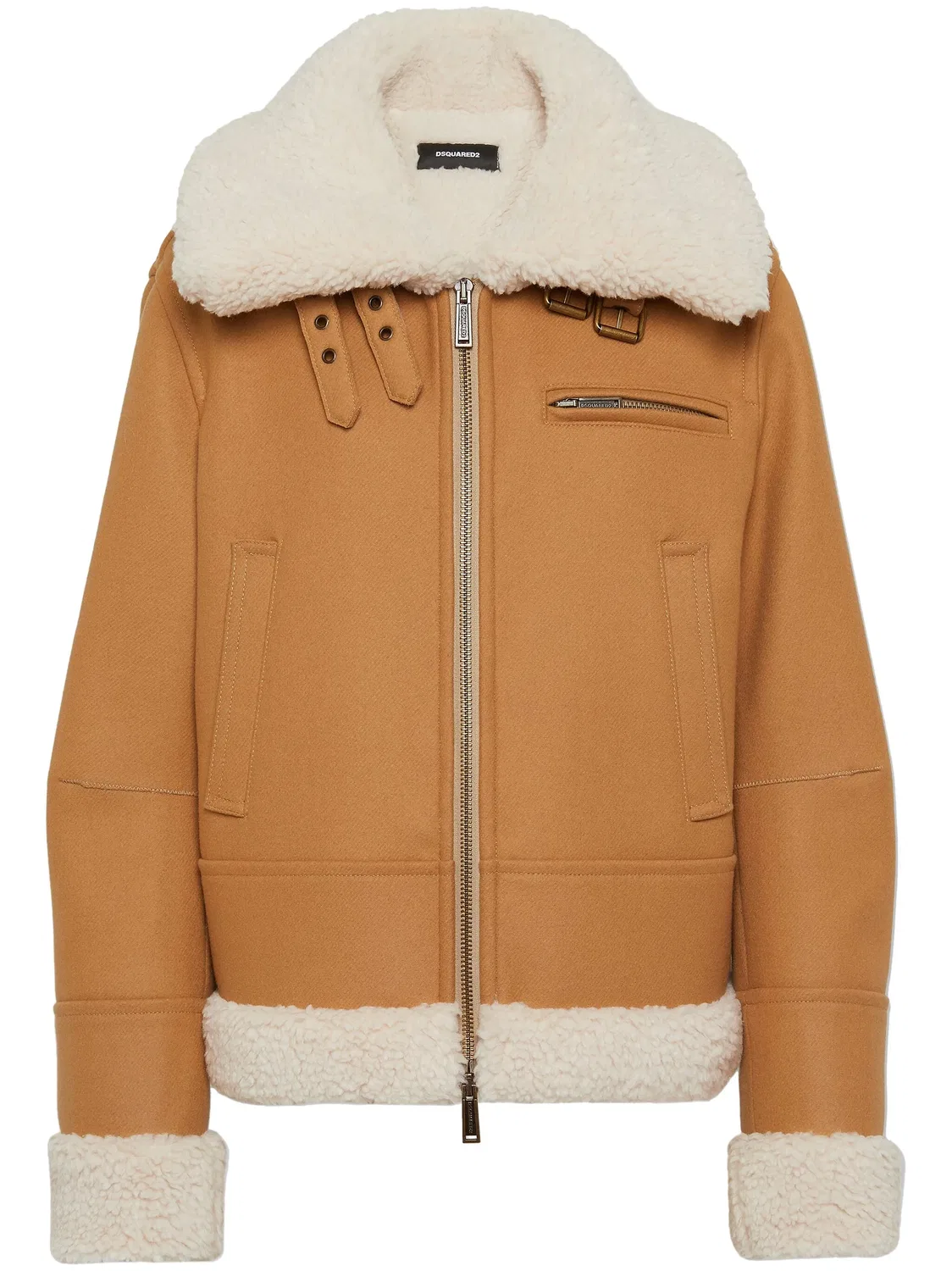Куртка из овечьей шерсти с молнией DSQUARED2, нейтральный
