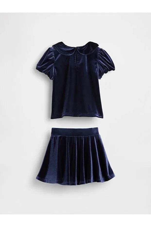 Детская юбка для девочек из вельвета Gap, Navy Blue-000 — фото 3