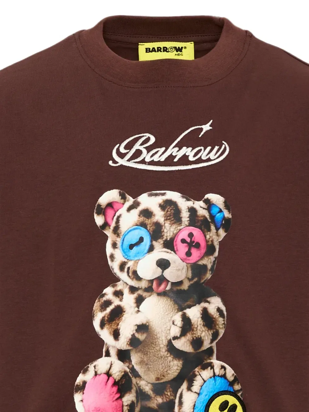 Футболка хлопковая с принтом мишки Тедди Barrow Kids, коричневый — фото 3