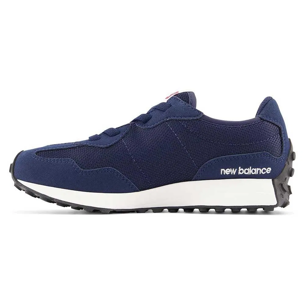 Детские кроссовки для мальчиков с твердой подошвой 327 New Balance, Navy Blue — фото 3