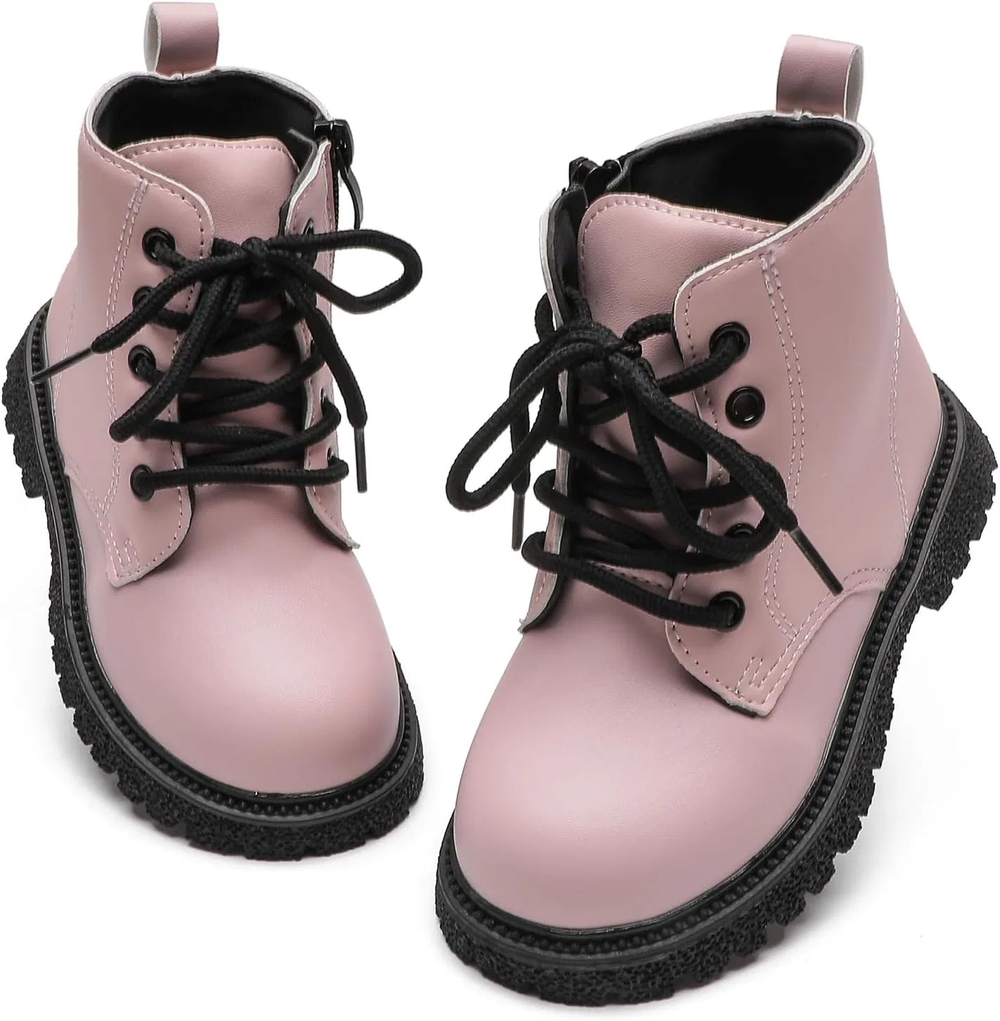 Детские ботинки для девочек и мальчиков с боковой молнией Mybozz, Pink — фото 2