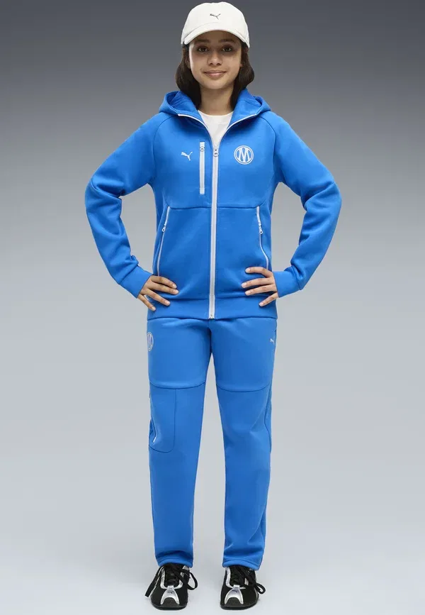 Толстовка с принтом Olympique de Marseille Tech Kapuzenjacke Unisex Puma, Team Royal-platinum Gray, серый