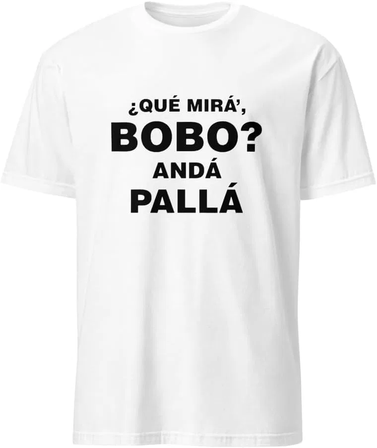 Мужская футболка с принтом Que Mira? 64000, White