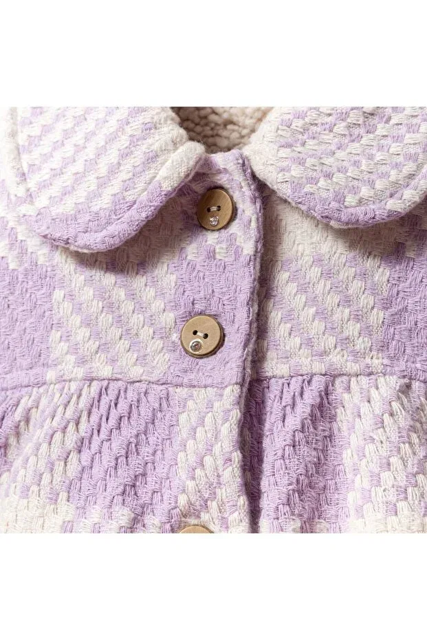 Детское пальто для девочек с принтом Petite Cumino, Lilac — фото 4