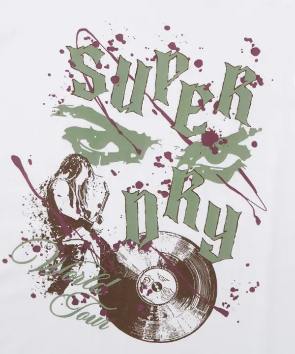 Футболка с принтом Vintage LP, Superdry, белый — фото 4