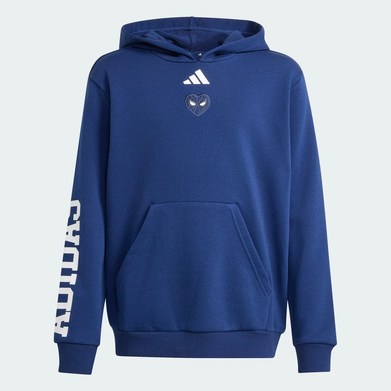Детское худи с капюшоном Marvel Spider-Man Adidas, Dunkelblau / Weiss