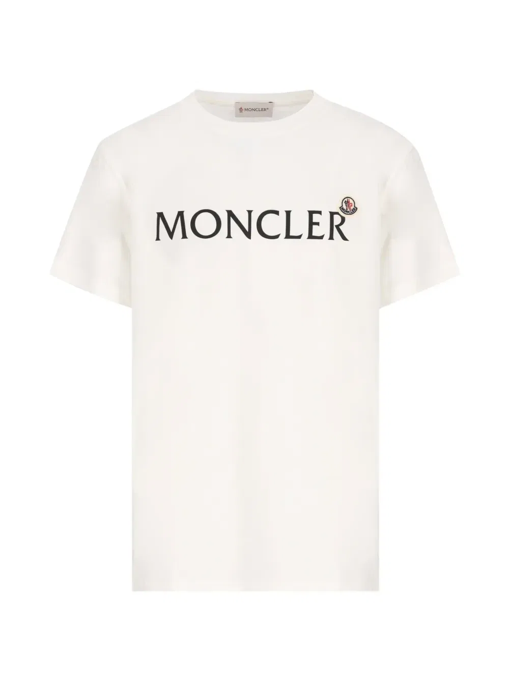 Футболка с логотипом и нашивкой Moncler Enfant, белый