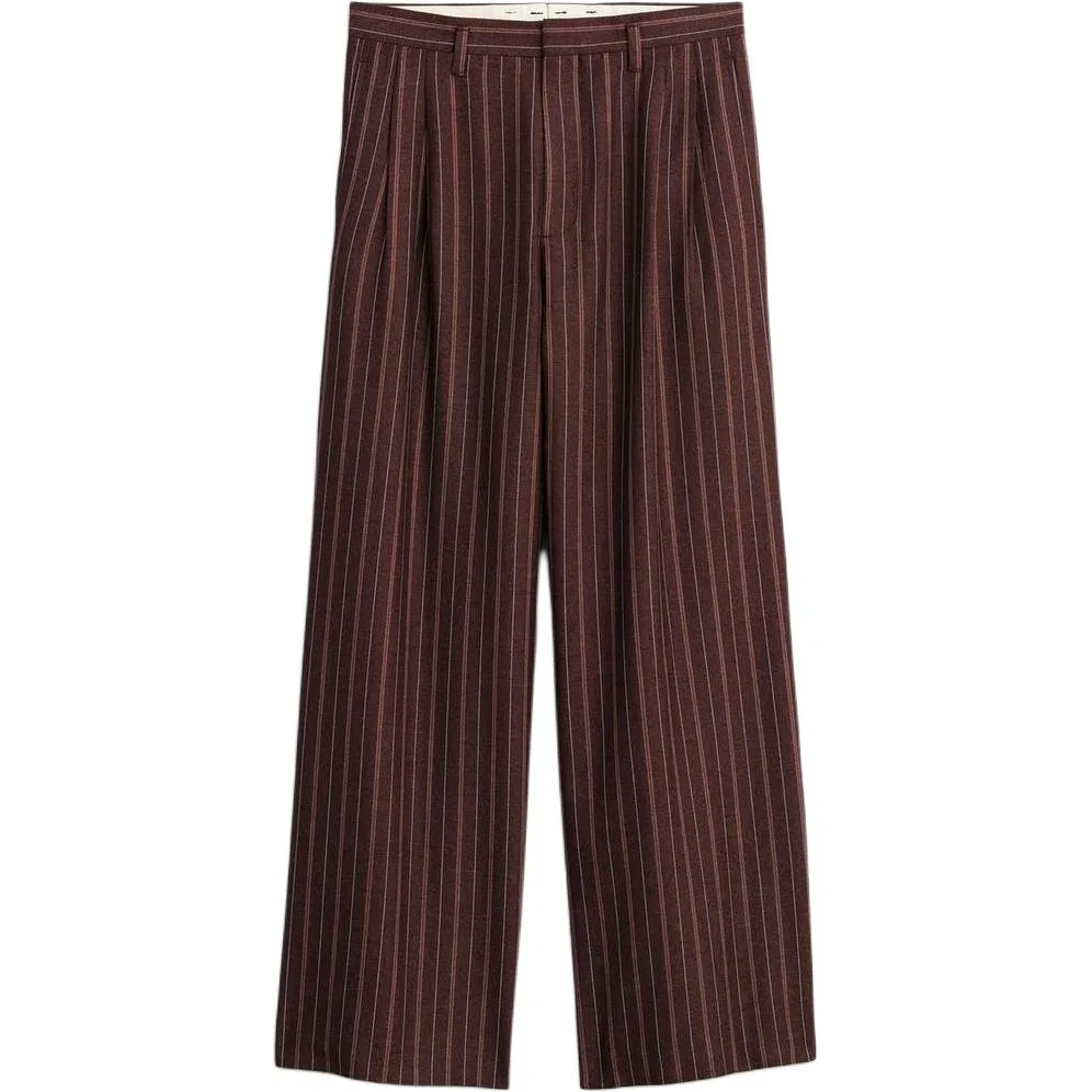 Мужские брюки повседневные прямого кроя Brown/White ZARA, Brown/White