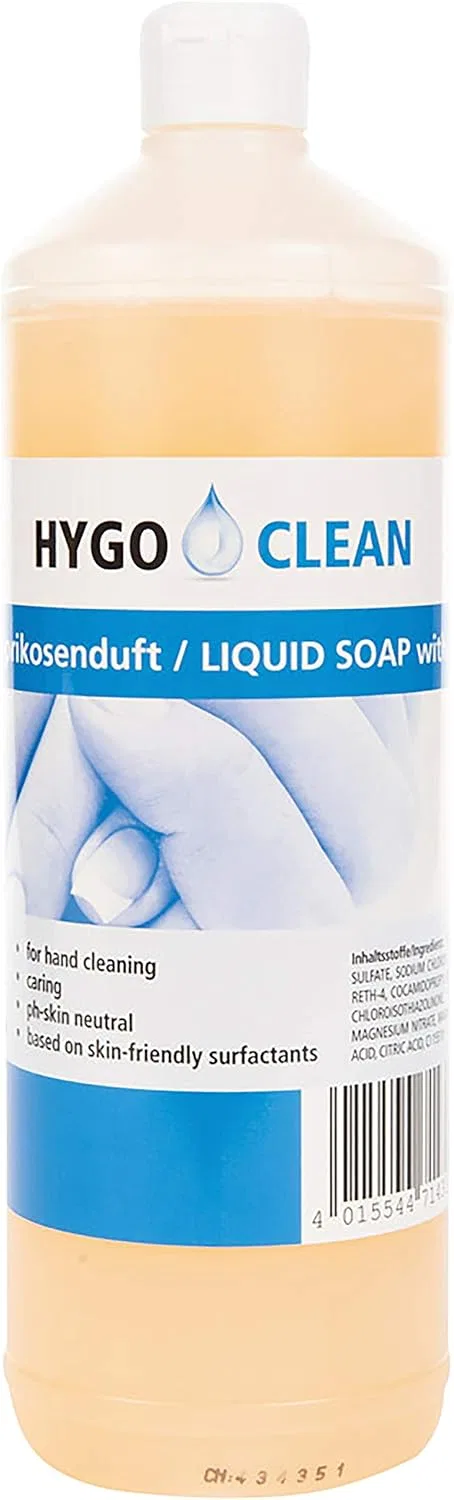 Жидкое мыло для рук с ароматом абрикоса, HYGOCLEAN, 1 л