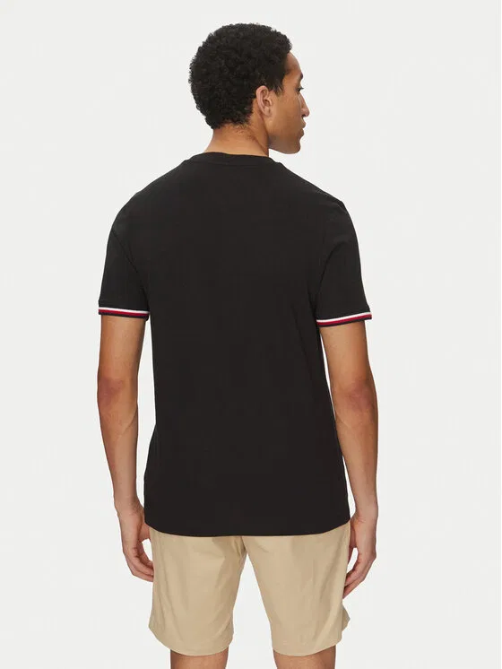 Футболка regular fit Global Stripe Tommy Hilfiger, черный — фото 3