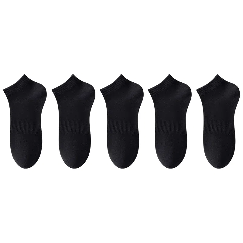 Детские носки-невидимки 5 пар, Unisex Ankle Socks, MIIOW, Black