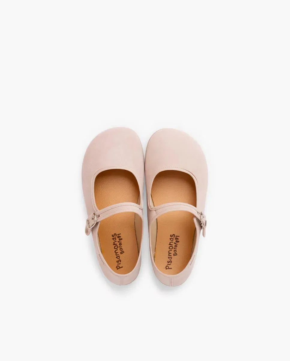 Детские туфли для девочек barefoot Merceditas Pisamonas, Beige — фото 4