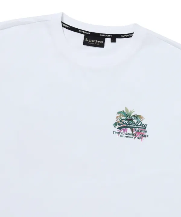 Футболка с принтом Palm Tree, Superdry, белый — фото 4