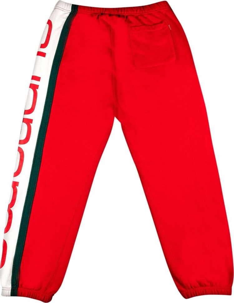 Спортивные брюки Supreme Big Logo Paneled Sweatpant 'Red', красный — фото 3