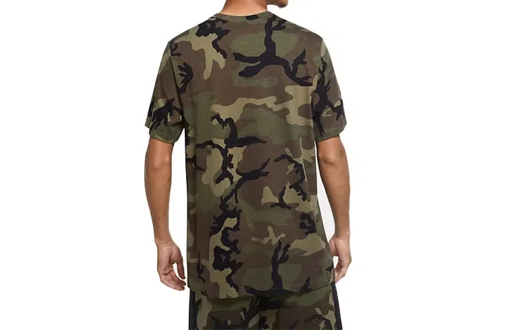Футболка с камуфляжным принтом Air Jumpman Classics Camo Jordan, оливковый — фото 2
