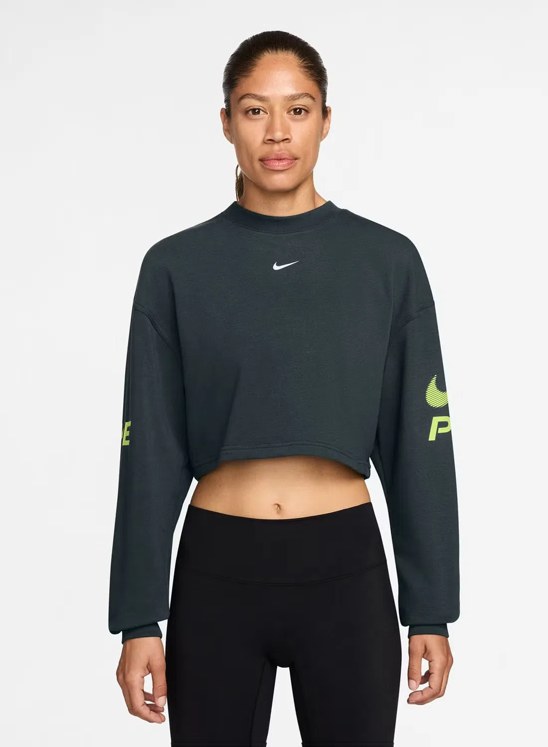 Свитшот с графическим принтом Pro Dri-Fit Nike, морской водоросли