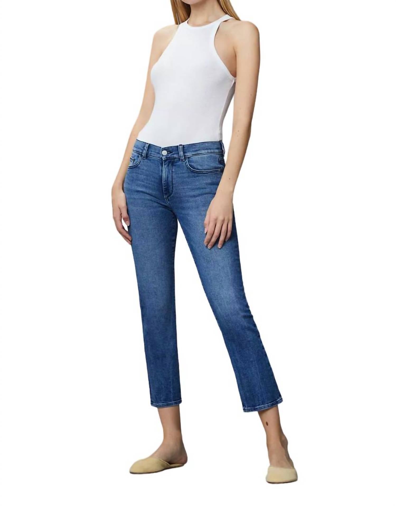 

Джинсы Mara Straight Ankle Jeans в цвете Blue Bird DL1961 - Women's