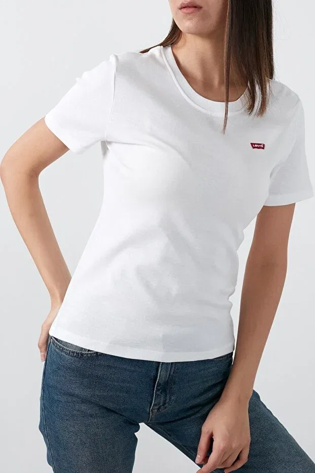 Женская футболка хлопковая Levi'S, White — фото 3